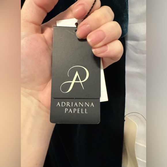 Adrianna Papell Women's Beaded Velvet Mermaid Gown hunter green size 14 NWT - Picture 14 of 16